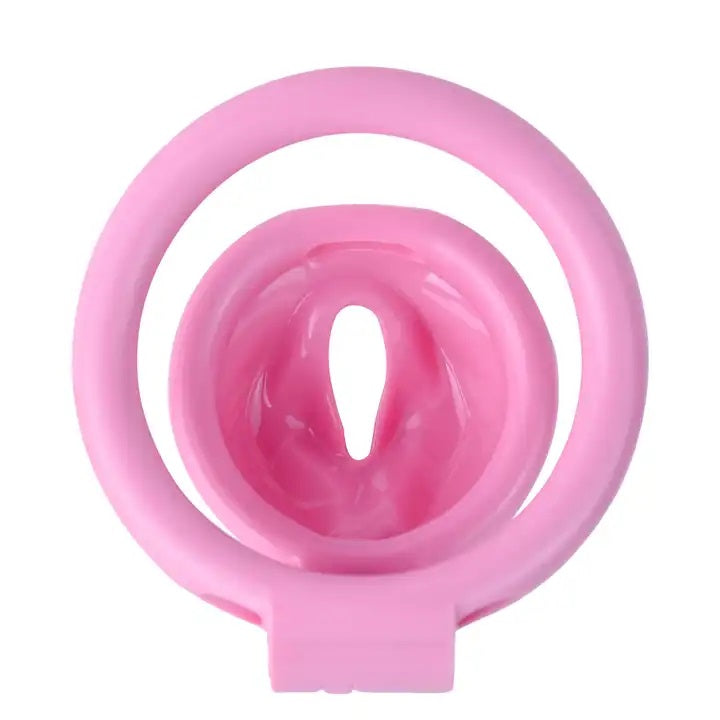 Sissy Chastity Cage Pussy Shape Design 4-Piece Ring #185 (40mm,45mm,50mm,55mm)