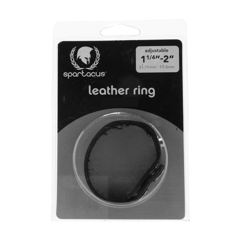 Spartacus Oiltan Leather Adjustable Cock Ring With Snap Fastener in Black Original or Nickel Free (Allergen Free)