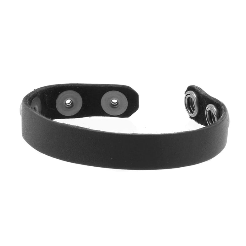 Spartacus Oiltan Leather Adjustable Cock Ring With Snap Fastener in Black Original or Nickel Free (Allergen Free)