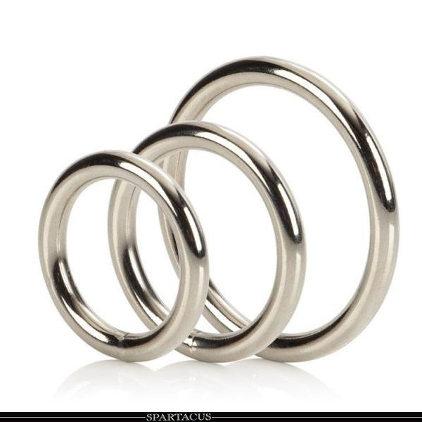 Spartacus Metal Cock Ring Set (3 Sizes 1.25", 1.75", 2")