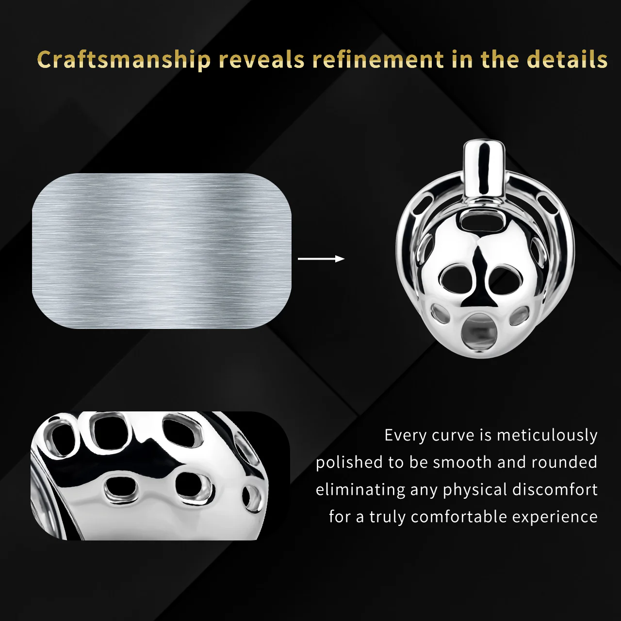 Aluminum Alloy Breathable Chastity Cage Small 45 mm #243S