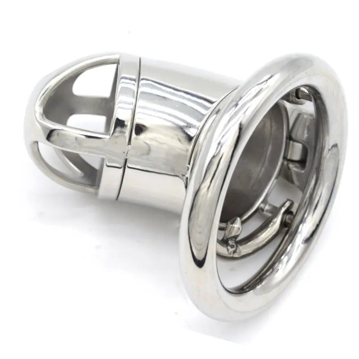 Stainless Steel Comfortable Chastity Silver Cock Cage #20 with 45 mm Ring