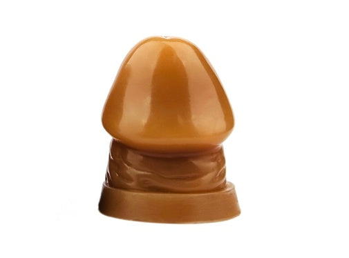 Stainless Steel Silicone Penis Inverted Chastity Cage with Catheter 46 mm #406