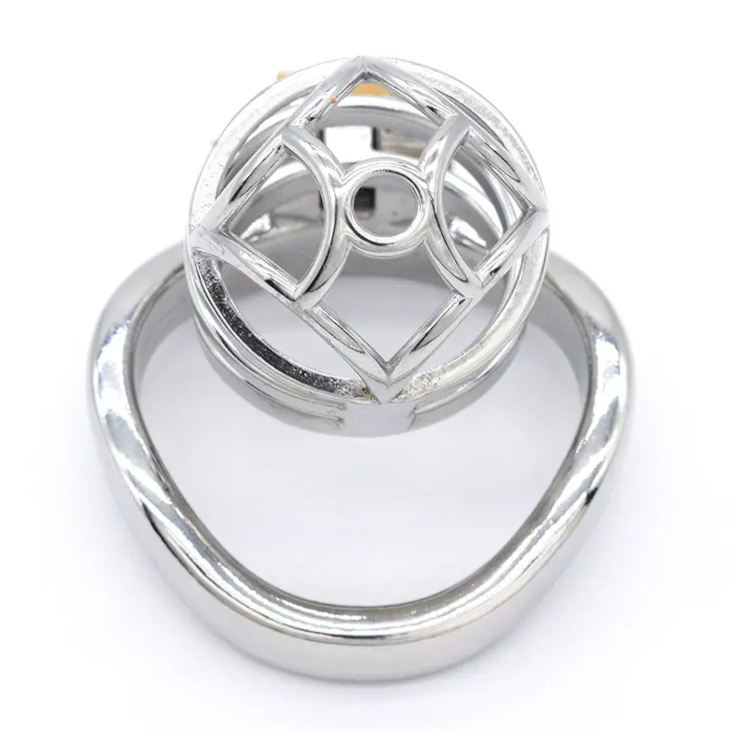Stainless Steel?Sliver Knight?Chastity Cock Cage #08 with 45 mm Ring
