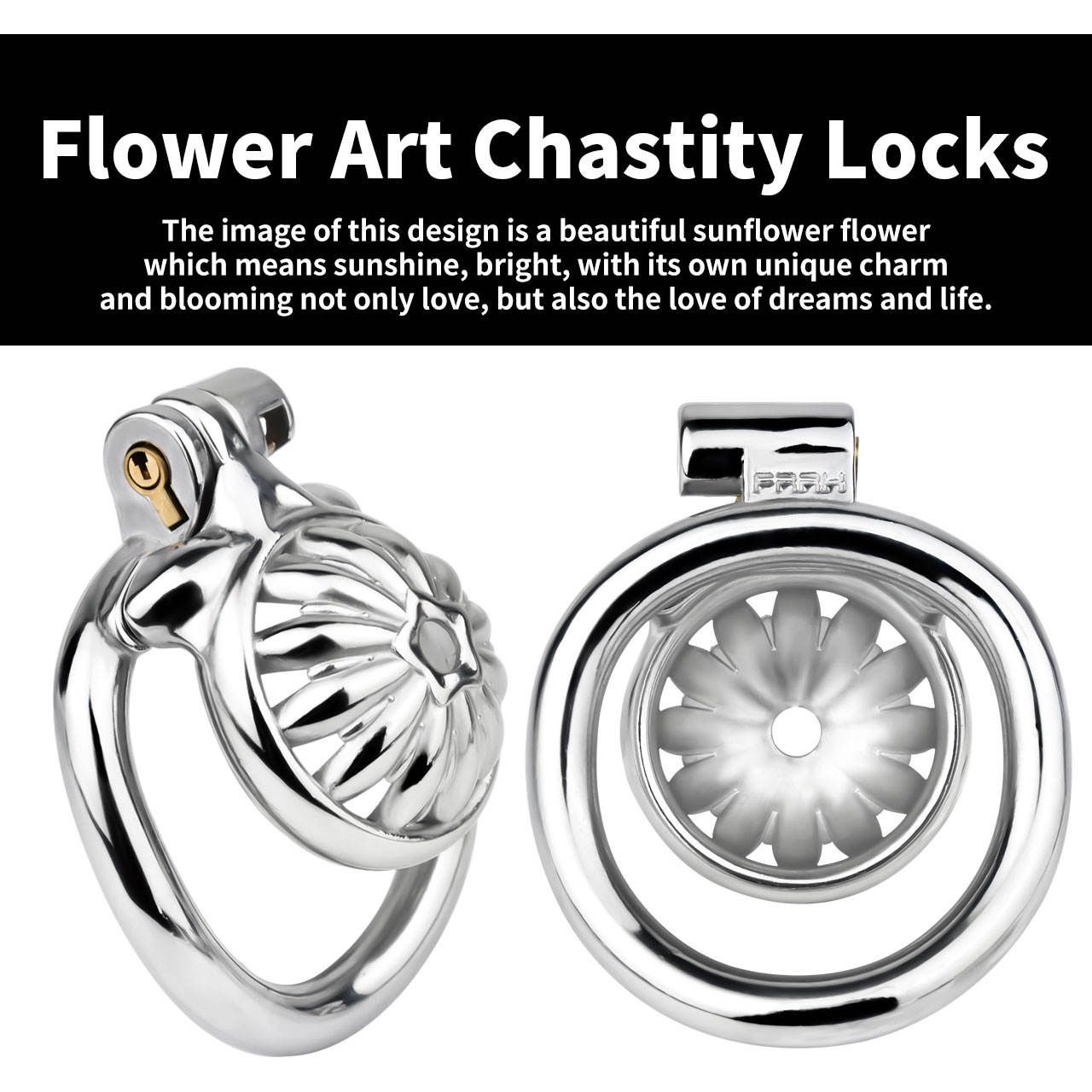 Stainless Steel Starburst Chastity Cage 45mm #3244