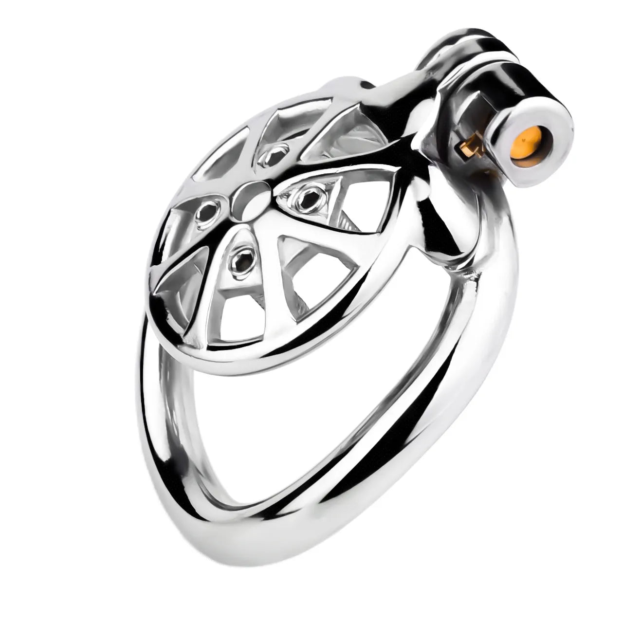 Stainless Steel Wheel Chastity Cage with Removeable Spikes 45 mm #3247
