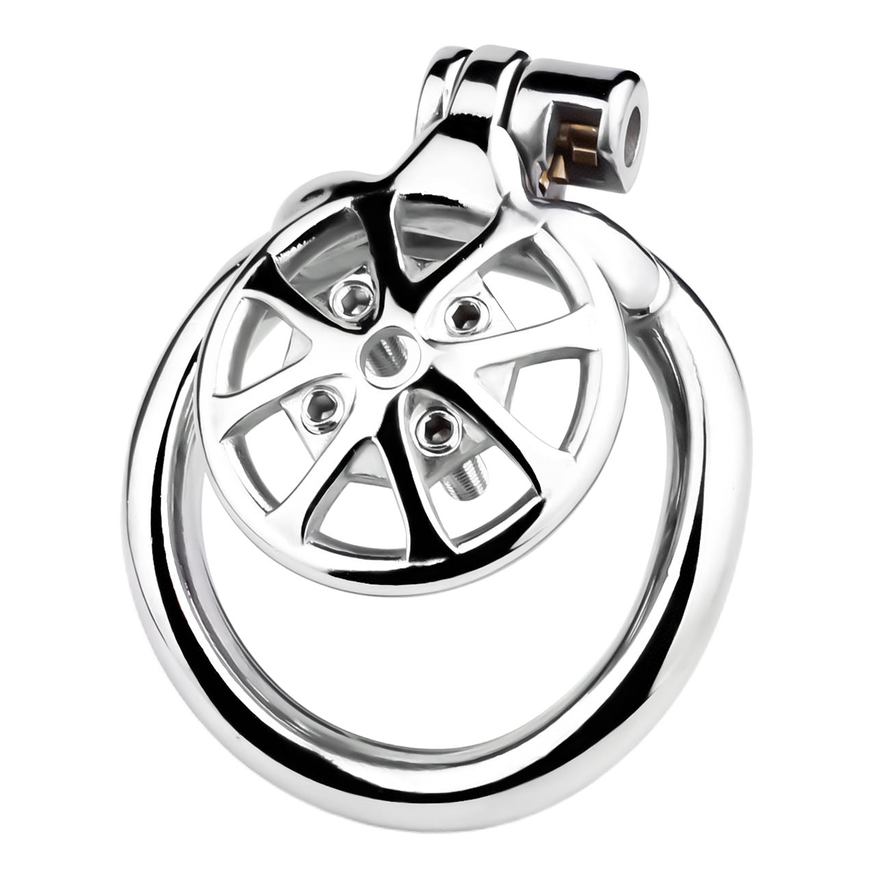 Stainless Steel Wheel Chastity Cage with Removeable Spikes 45 mm #3247