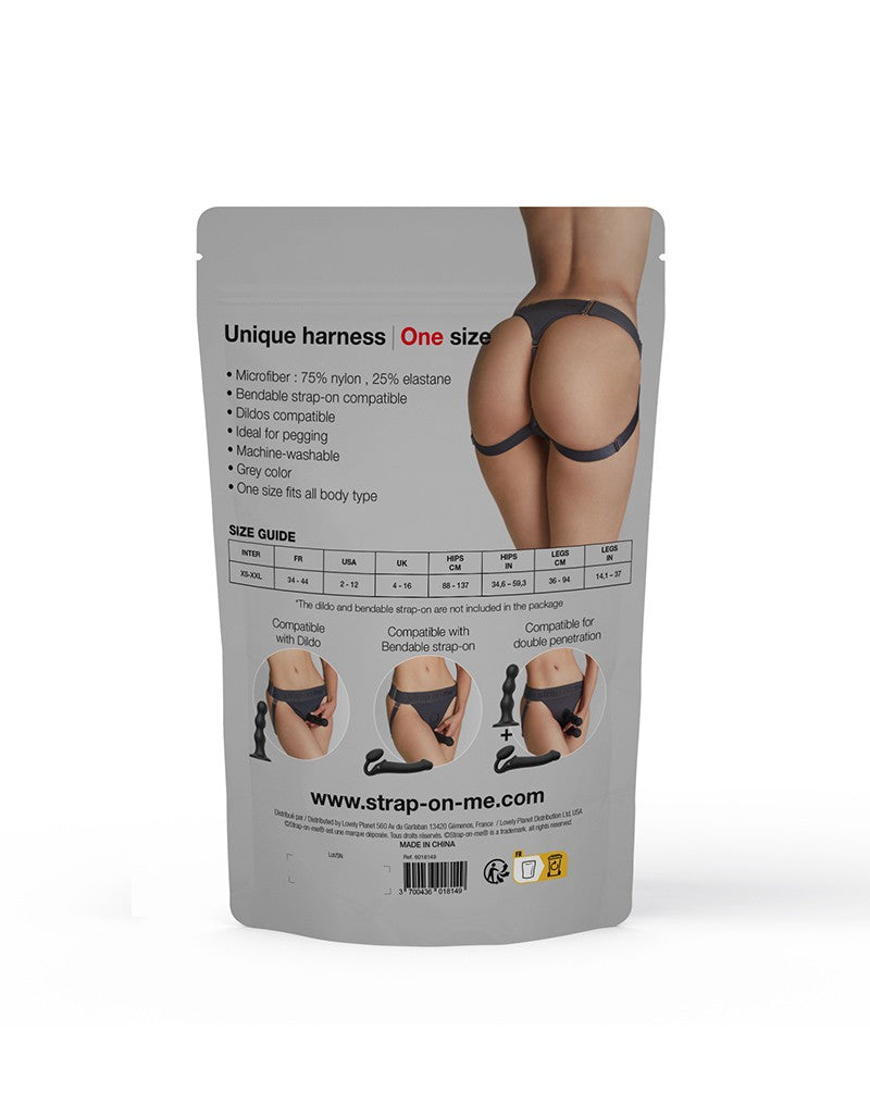 Strap-On-Me Unique Harness Grey