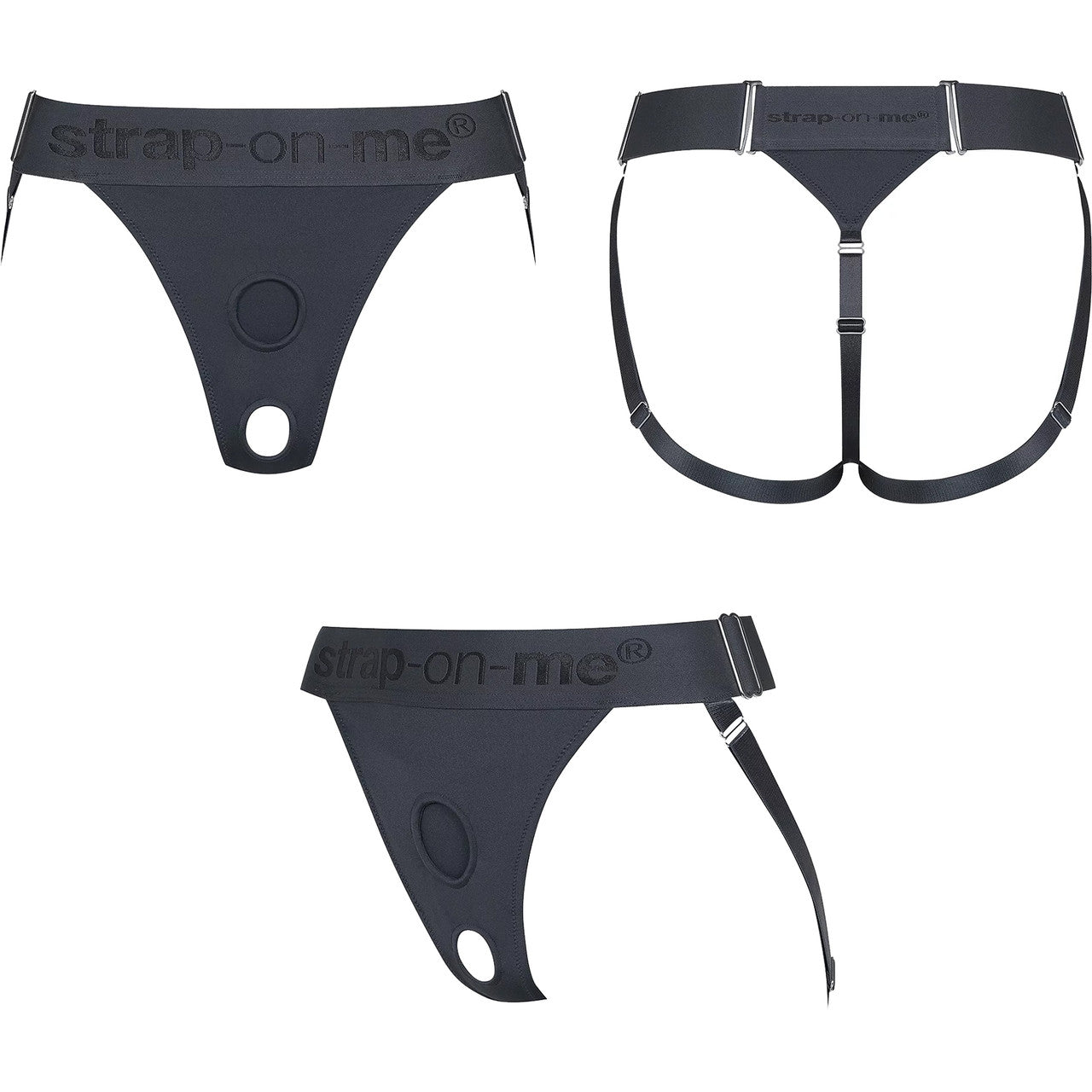 Strap-On-Me Unique Harness Grey