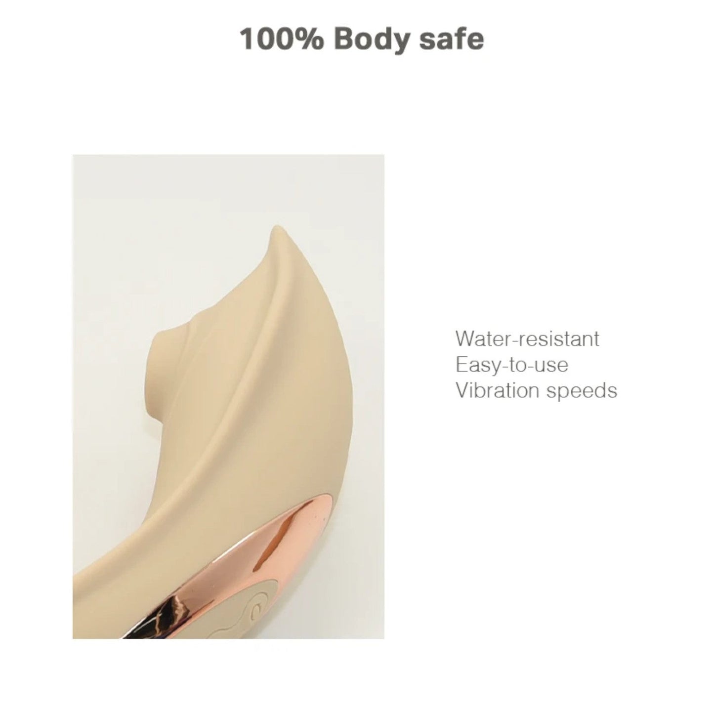Stylish Vibes Silicone Wearable Clitoral Sucking and Rotating G-Spot Vibrator Light Brown