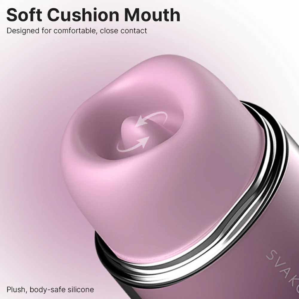 SVAKOM Klitty Interactive App-Controlled Tongue Licking & Suction Vibrator - Dusty Lavender