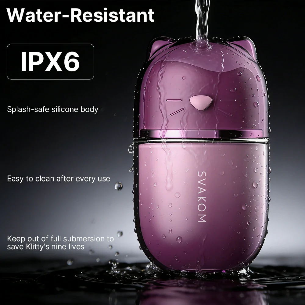SVAKOM Klitty Interactive App-Controlled Tongue Licking & Suction Vibrator - Dusty Lavender