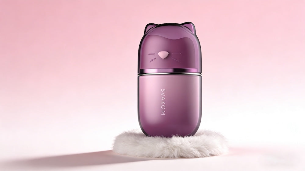 SVAKOM Klitty Interactive App-Controlled Tongue Licking & Suction Vibrator - Dusty Lavender