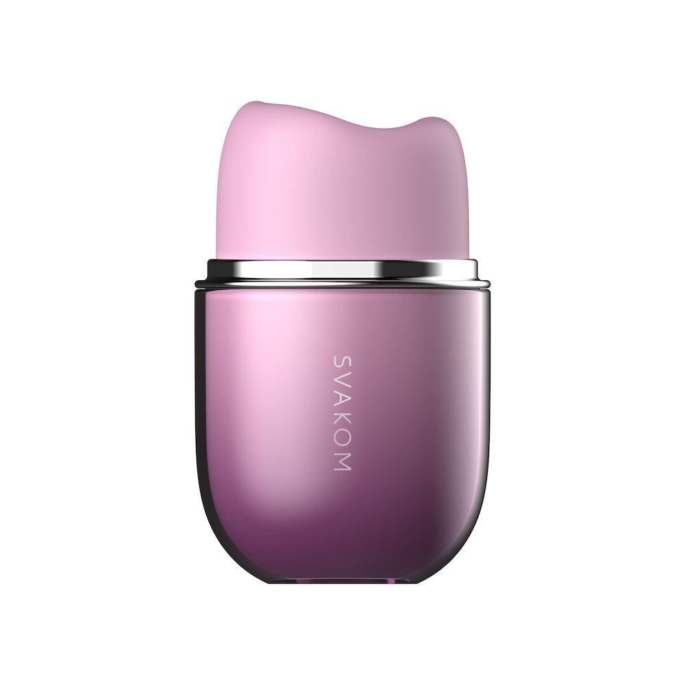 SVAKOM Klitty Interactive App-Controlled Tongue Licking & Suction Vibrator - Dusty Lavender