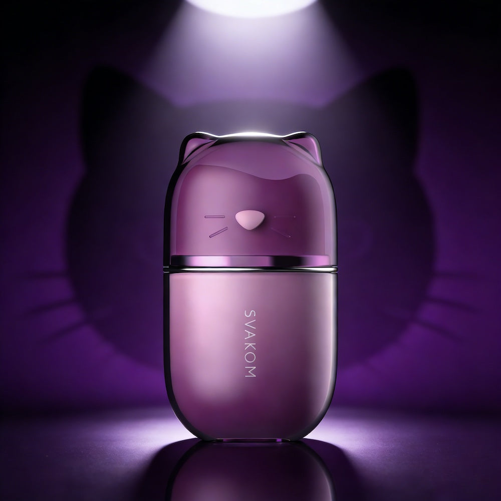 SVAKOM Klitty Interactive App-Controlled Tongue Licking & Suction Vibrator - Dusty Lavender