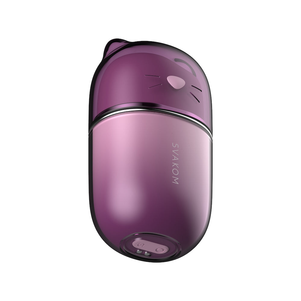 SVAKOM Klitty Interactive App-Controlled Tongue Licking & Suction Vibrator - Dusty Lavender