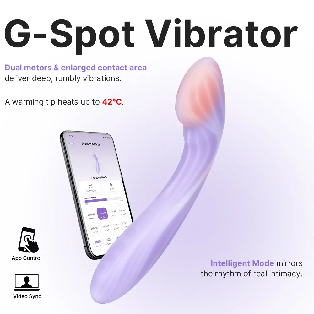 Svakom Margot App-Controlled Heating G-Spot Vibrator Lilac Swirl