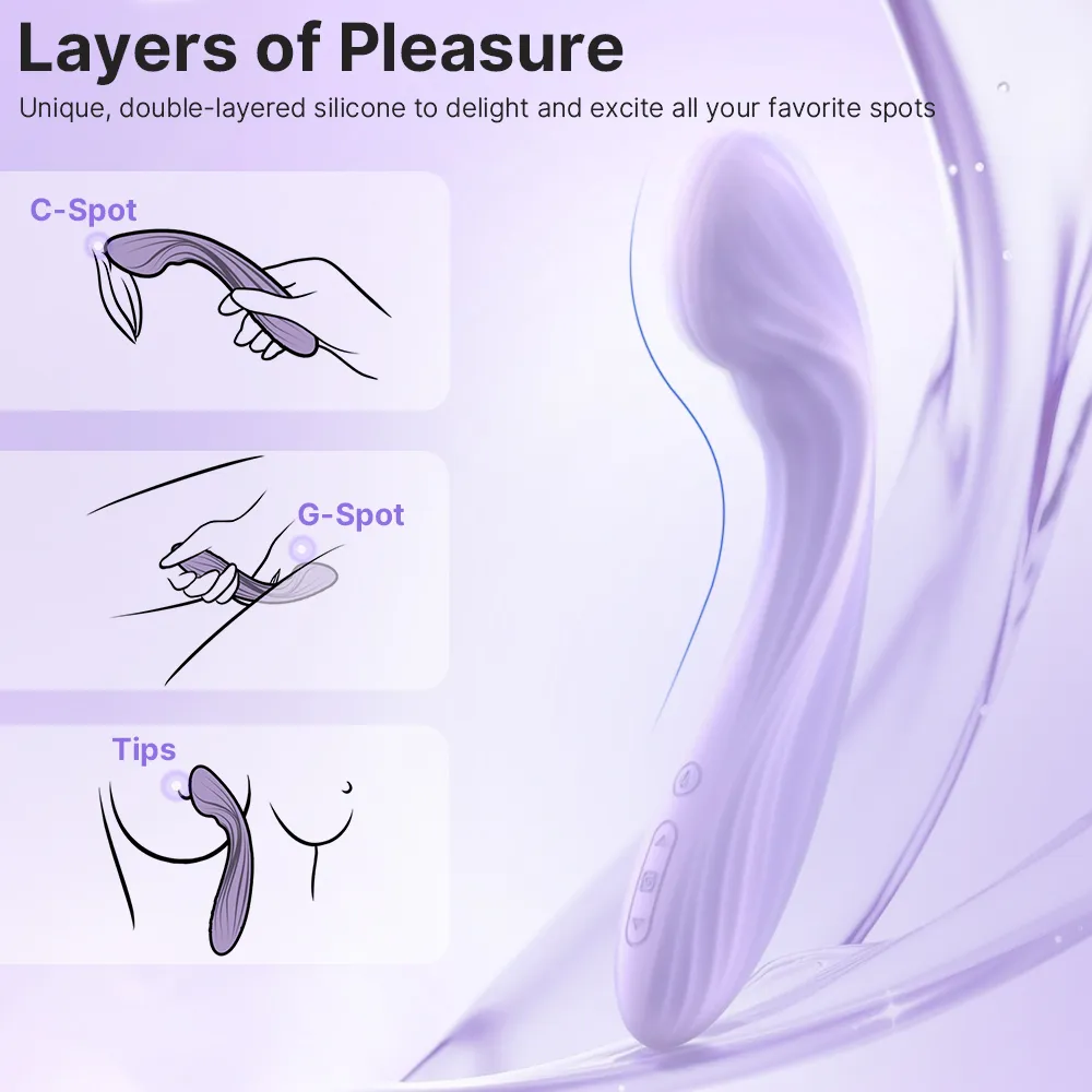 Svakom Margot App-Controlled Heating G-Spot Vibrator Lilac Swirl