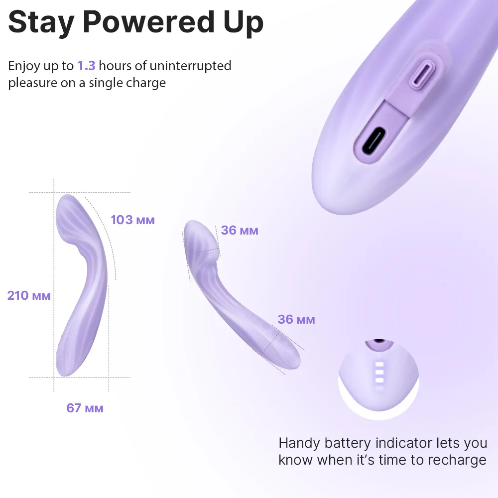 Svakom Margot App-Controlled Heating G-Spot Vibrator Lilac Swirl