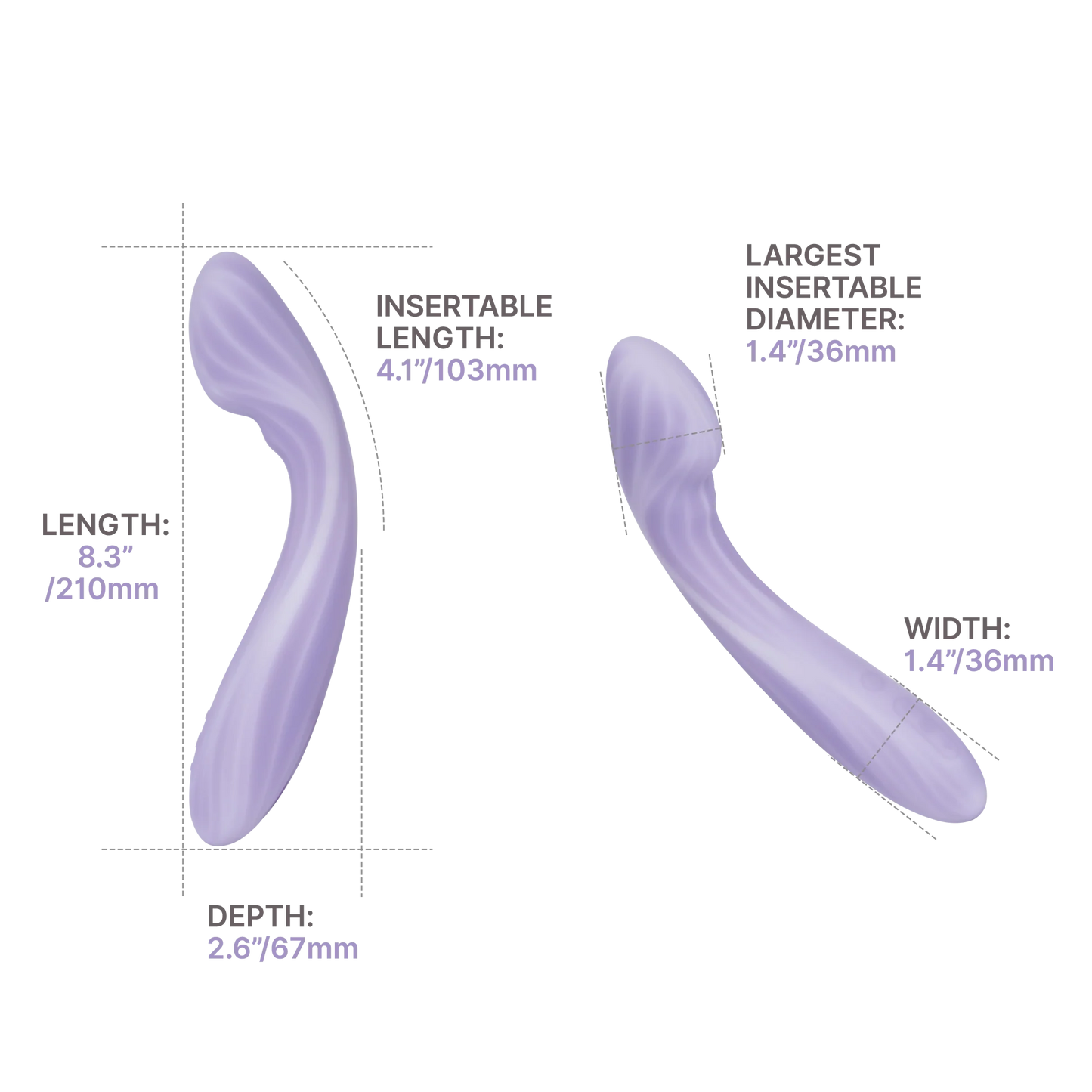 Svakom Margot App-Controlled Heating G-Spot Vibrator Lilac Swirl