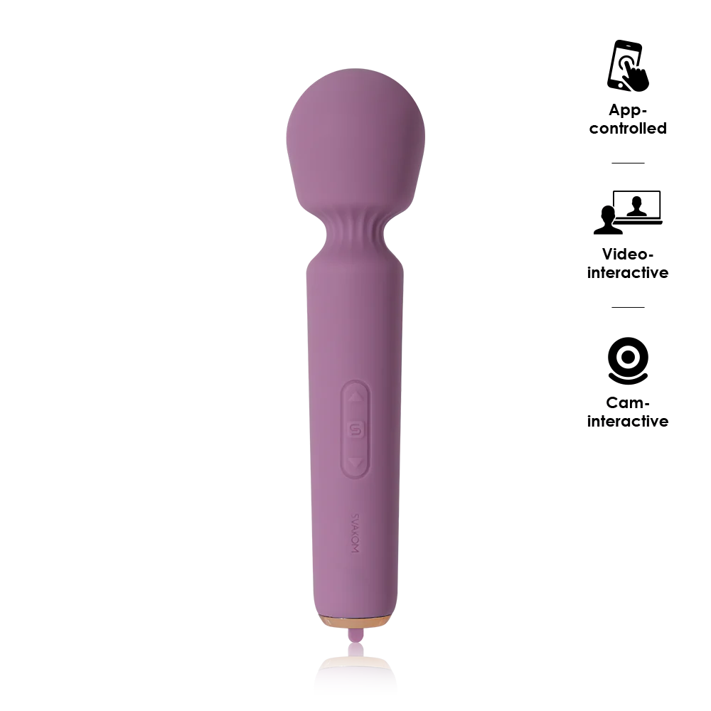 Svakom Mini Emma Neo Interactive Compact Wand Vibrator Romantic Rose