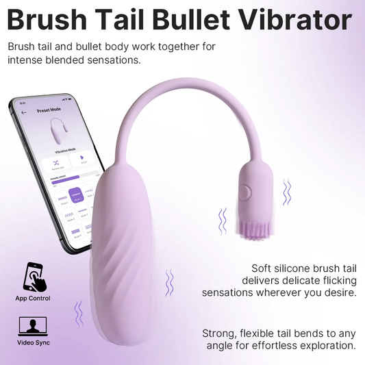 Svakom Plume App-Controlled Flexible Brush-Tail Bullet Vibrator