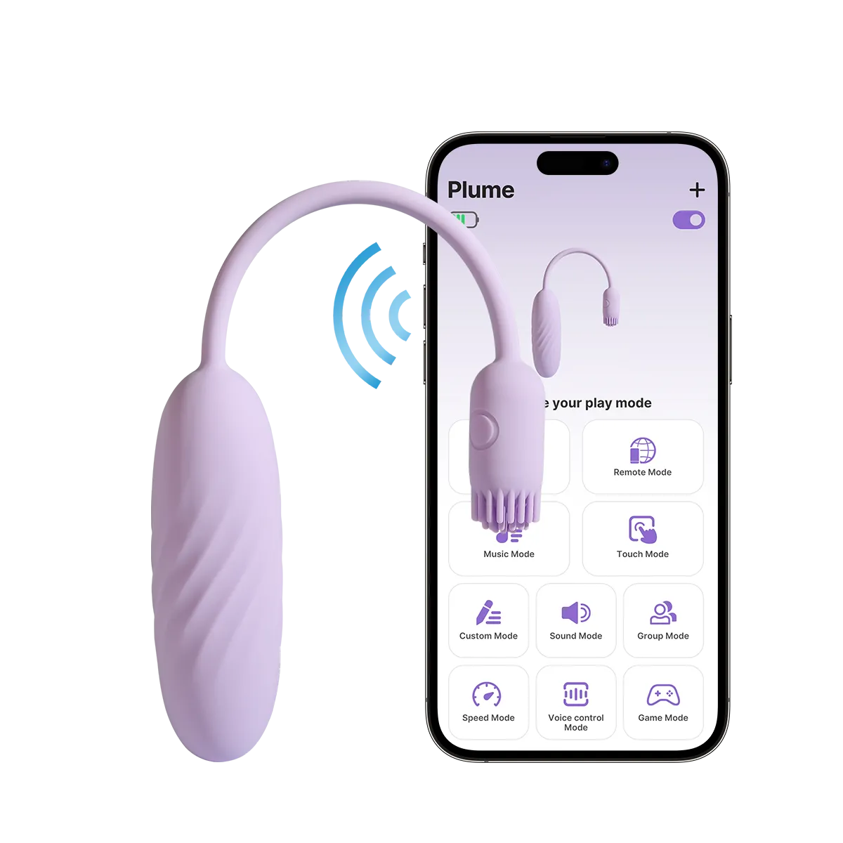 Svakom Plume App-Controlled Flexible Brush-Tail Bullet Vibrator