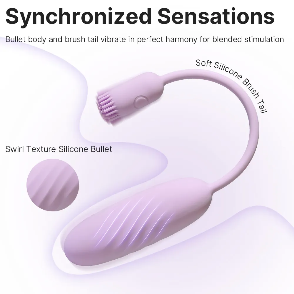 Svakom Plume App-Controlled Flexible Brush-Tail Bullet Vibrator