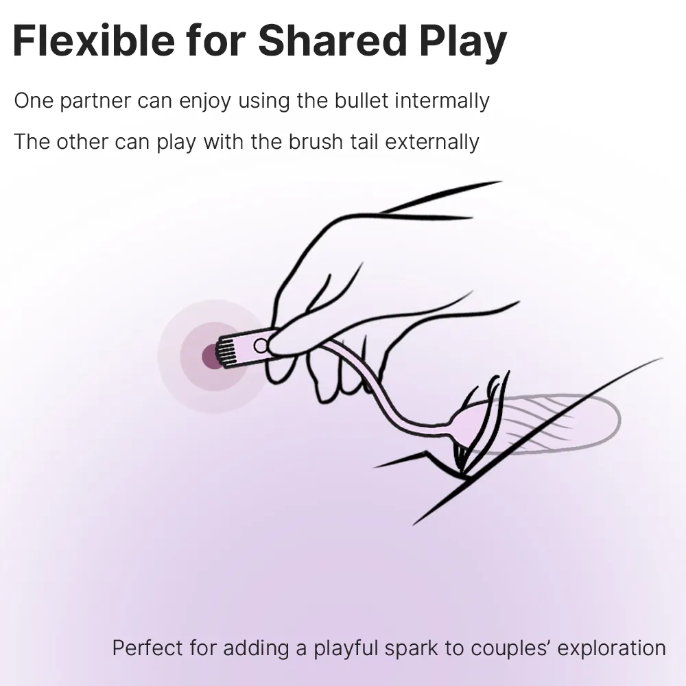 Svakom Plume App-Controlled Flexible Brush-Tail Bullet Vibrator