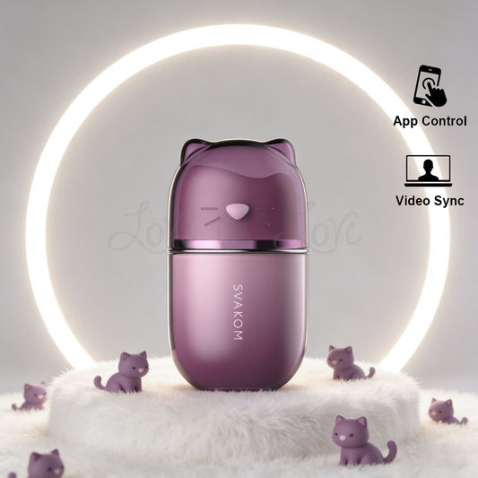 SVAKOM Klitty Interactive App-Controlled Tongue Licking & Suction Vibrator - Dusty Lavender