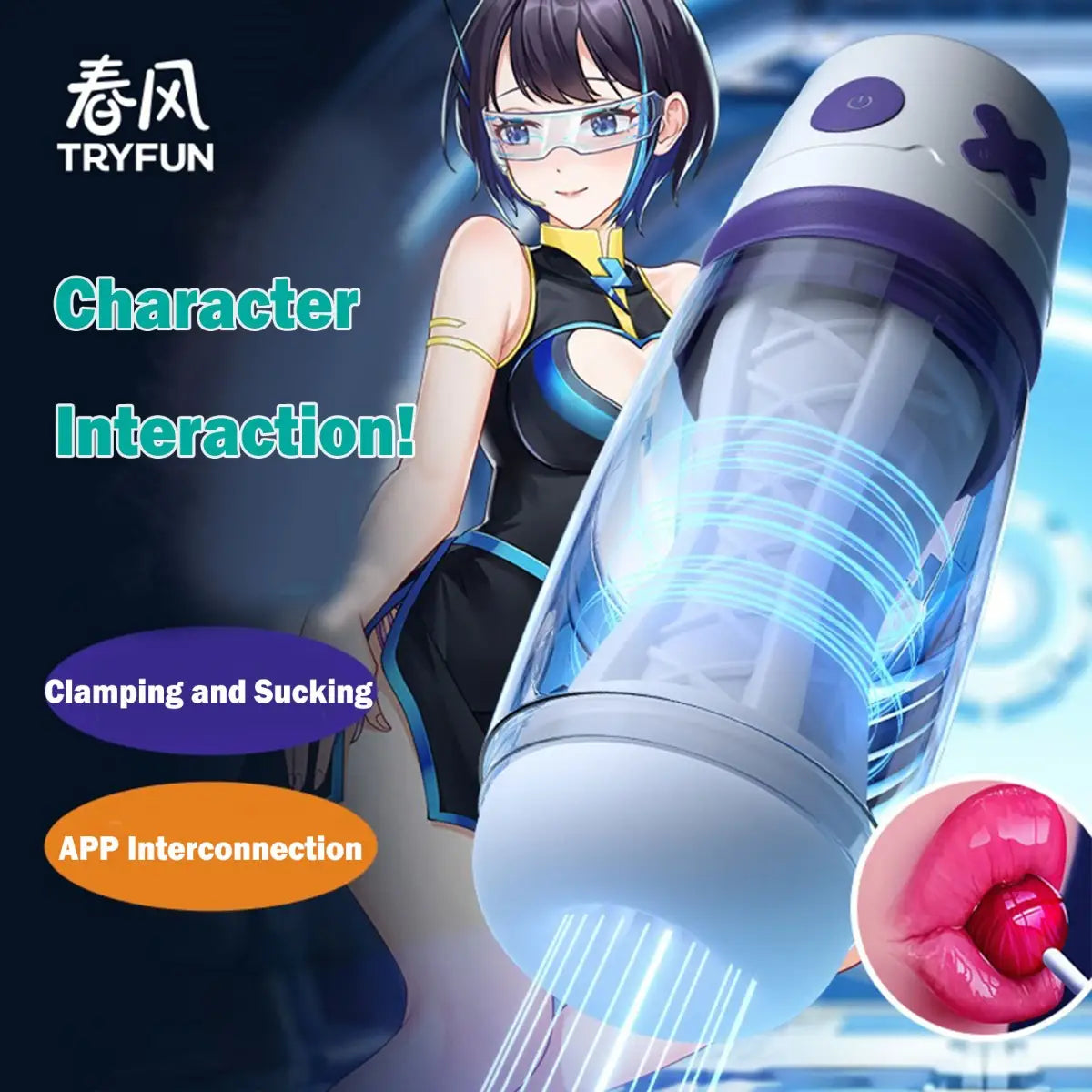 TRYFUN Protean 2 Automatic Vibrating and Sucking Male Masturbator