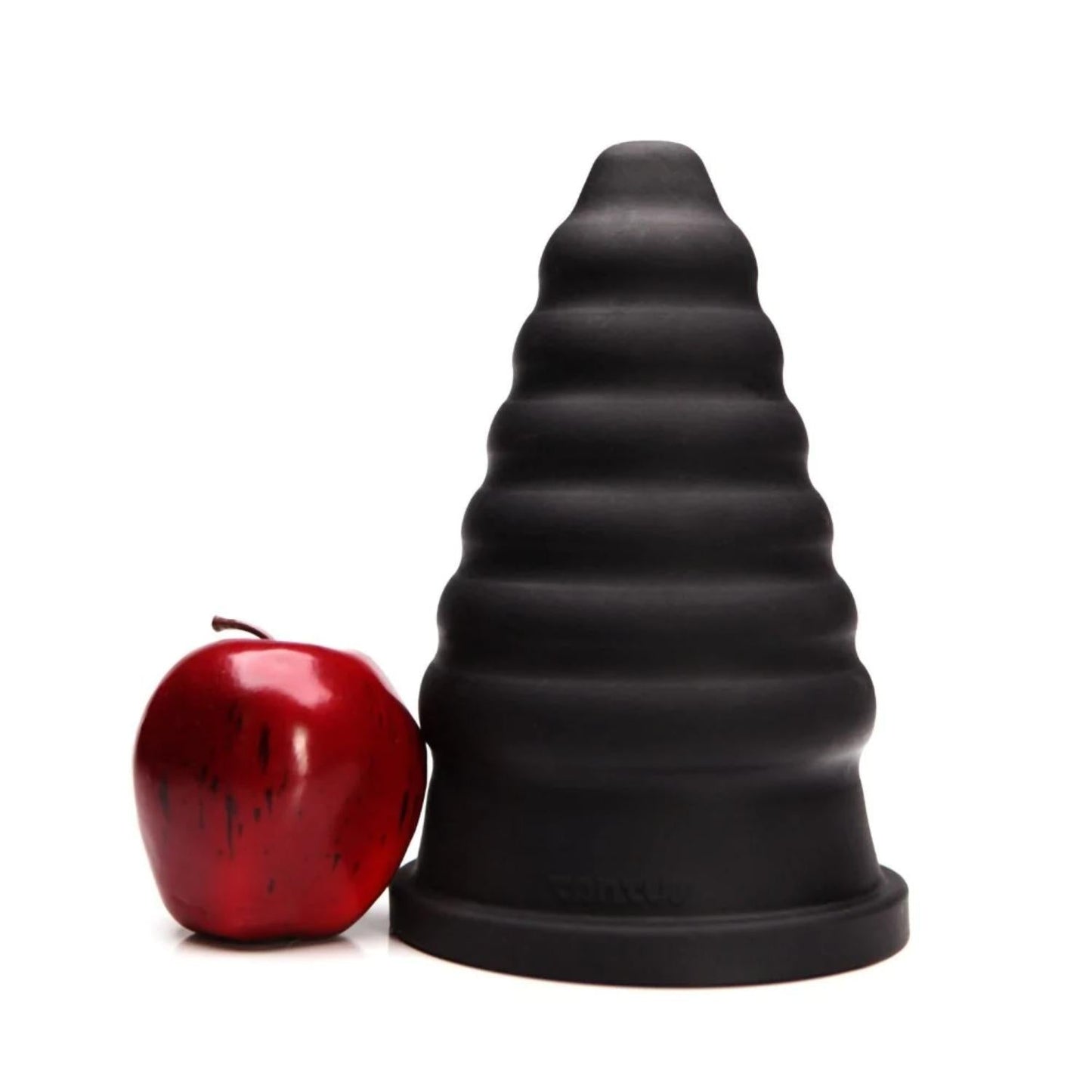 Tantus Cone Ripple XL Ribbed Anal Plug Onyx Black