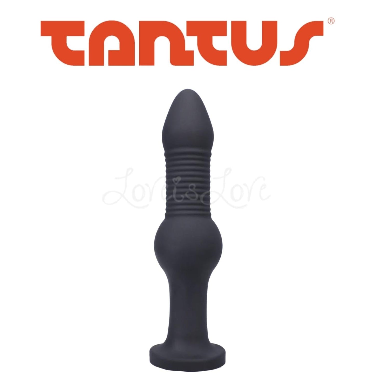 Tantus Fido Ribbed Knotted Anal Plug Onyx Black 9 Inches [Limited Time Offer]
