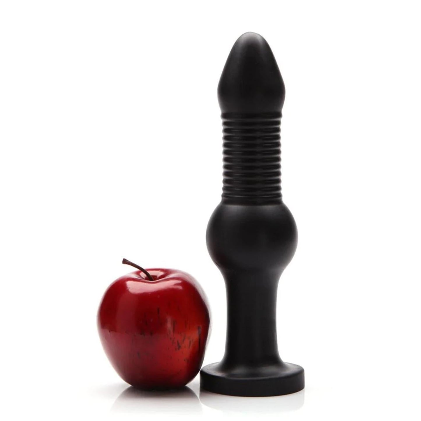 Tantus Fido Ribbed Knotted Anal Plug Onyx Black 9 Inches [Limited Time Offer]