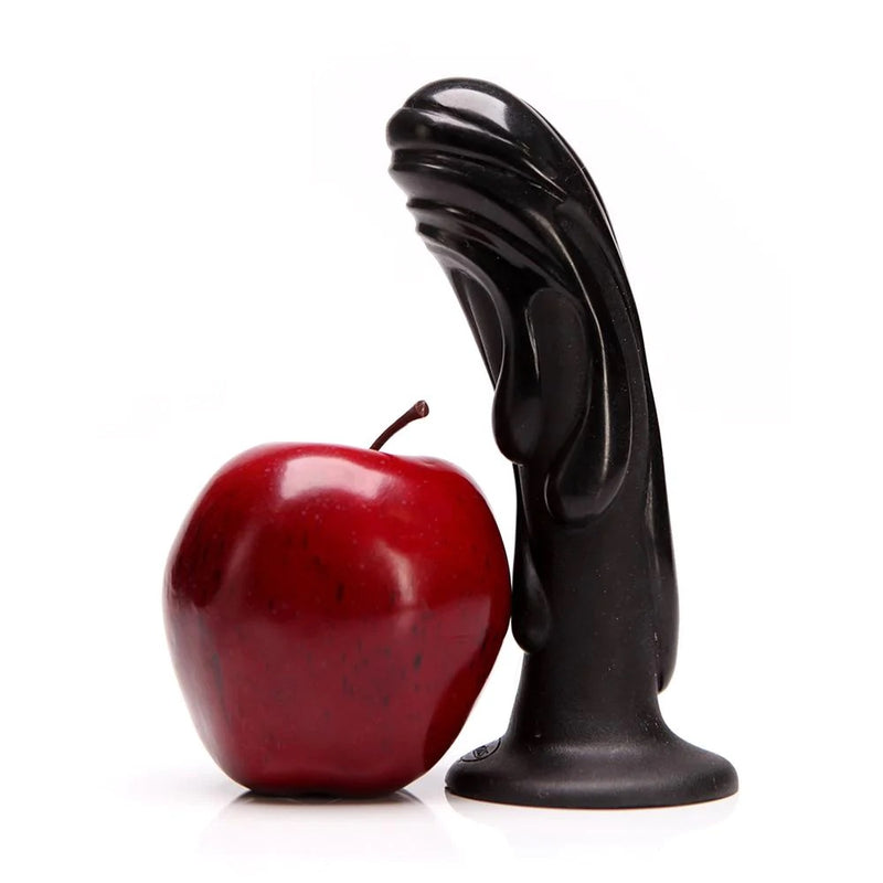 Tantus Magma Molten Texture Silicone Dildo Black 7 Inch