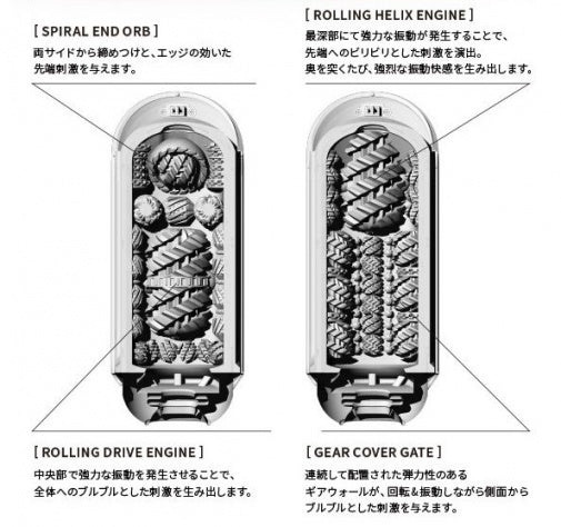 Tenga Flip Zero 0 Electronic Vibrotation Black (Rotation + Vibration Support)