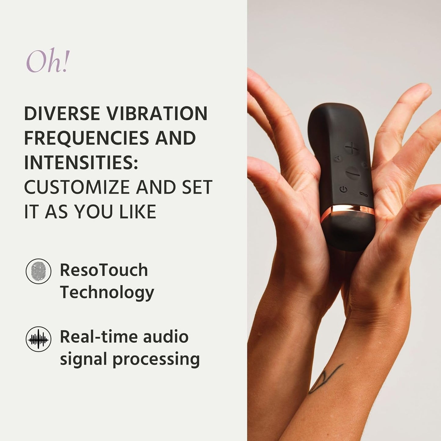 The Handy The Oh! App-Controlled Smart Sound Wave Vibrator (Sync With Music)