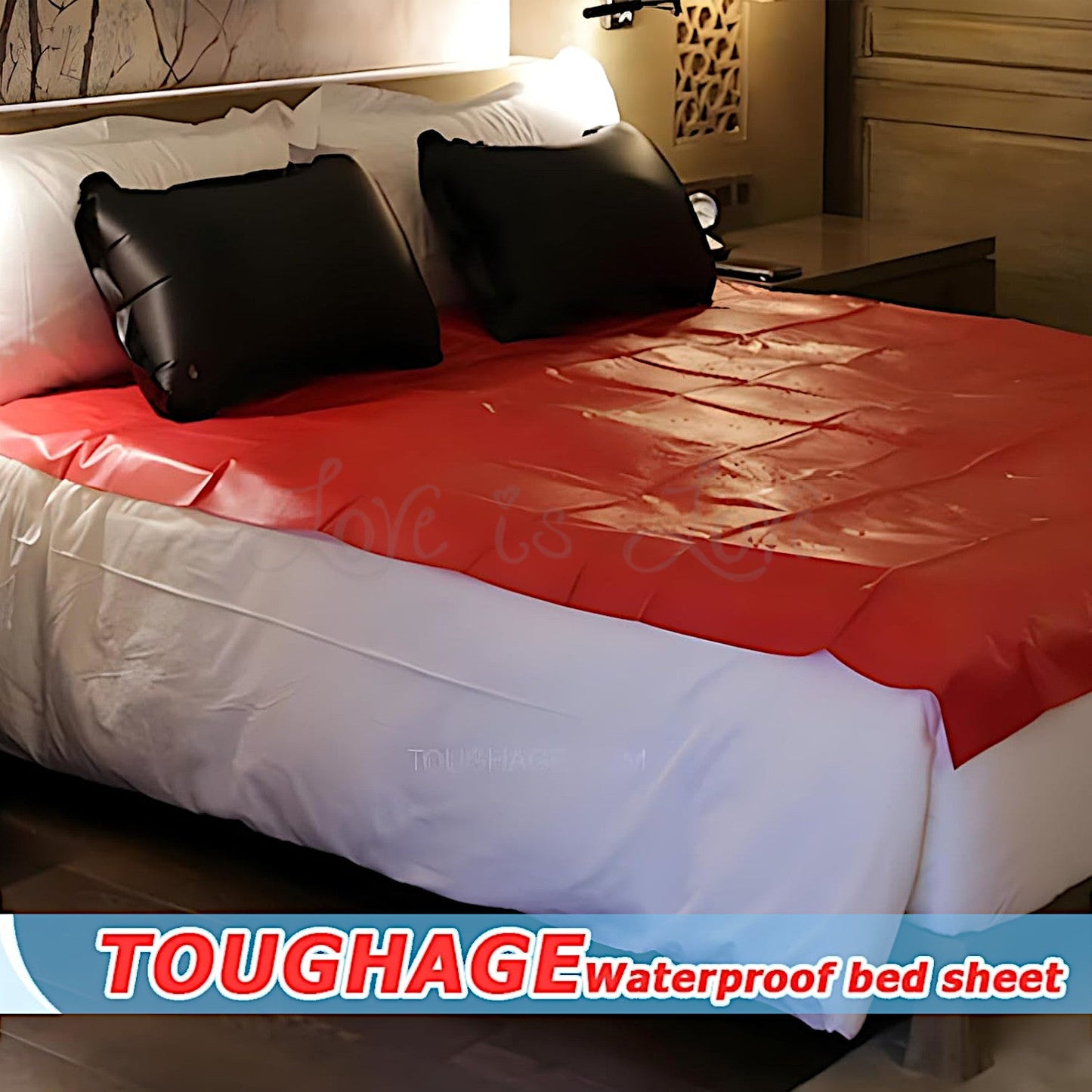 Toughage Waterproof Oil-Proof Bed Sheet 210 x 130 CM Red