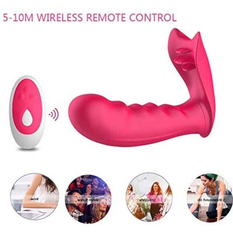 Tracy's Dog Wearable Butterfly Remote Control Vibrator Pink