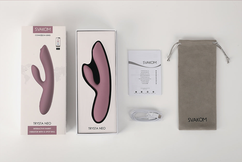 Svakom Trysta Neo App-Controlled Interactive Rabbit Vibrator with G-Spot Ball