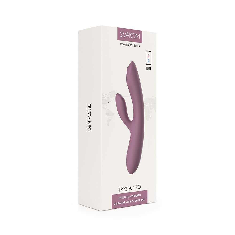 Svakom Trysta Neo App-Controlled Interactive Rabbit Vibrator with G-Spot Ball