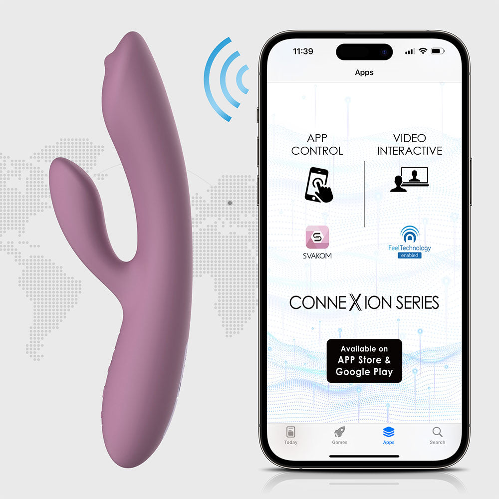 Svakom Trysta Neo App-Controlled Interactive Rabbit Vibrator with G-Spot Ball