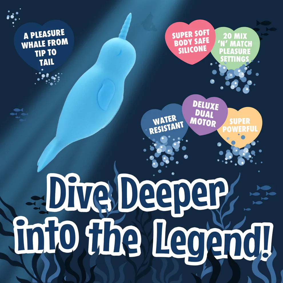 Unihorn of the Sea Neigh Mo The Narwhal Blue Clitoral Vibrator