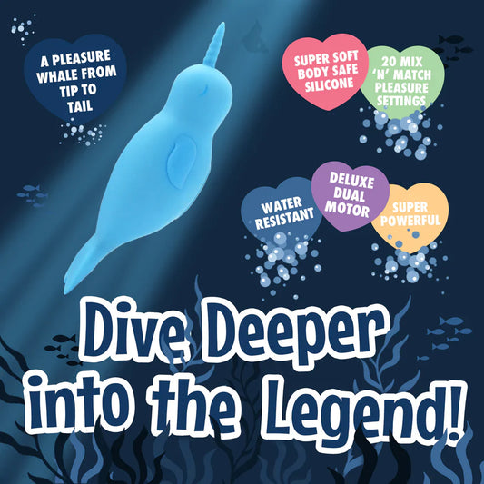 Unihorn of the Sea Neigh Mo The Narwhal Blue Clitoral Vibrator