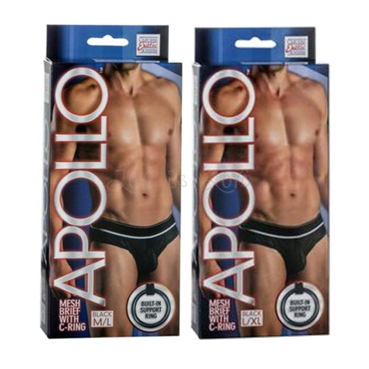 Apollo Mesh Brief With C-Ring Black L/XL (Just Sold)