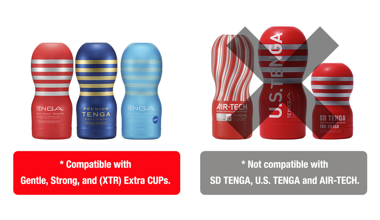 Tenga Cup Vibrator + Original Vacuum Cup Set (Limited Period Sale)