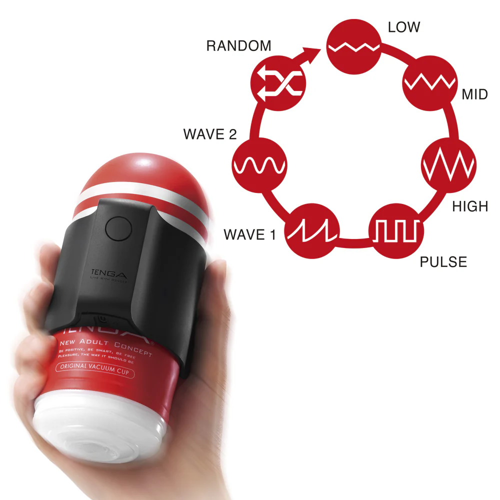 Tenga Cup Vibrator + Original Vacuum Cup Set (Limited Period Sale)