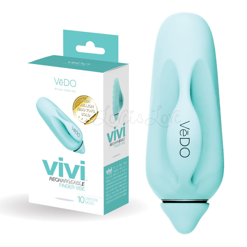 VeDo Vivi Rechargeable Finger Vibe Tease Me Turquoise (Limited Period Sale)