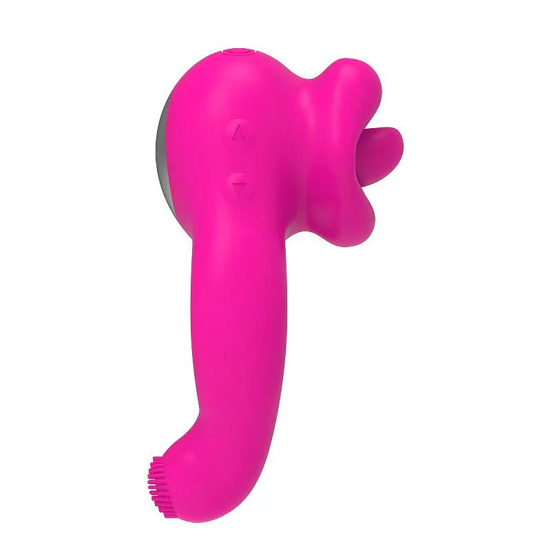 Vibrating Tongue and Ball Stimulation Cock Ring (Limited Period Sale)