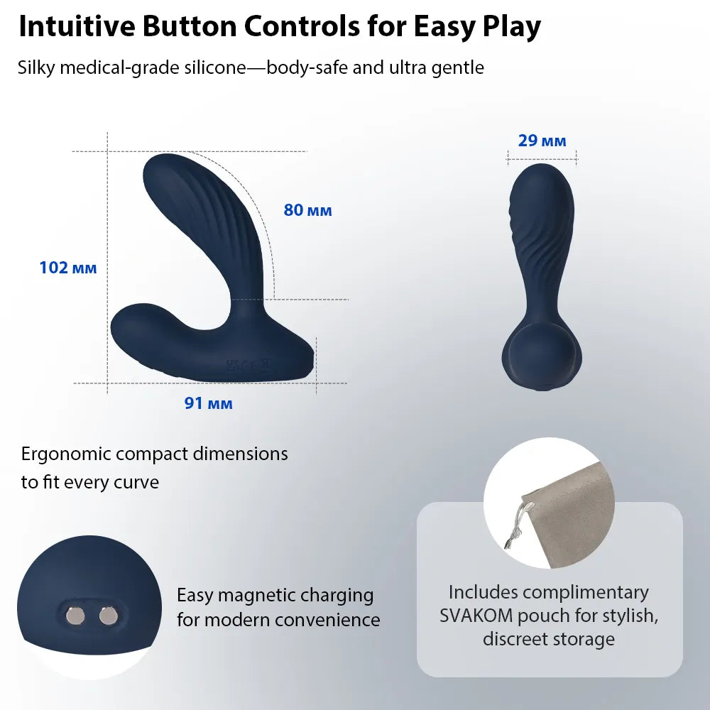 Svakom Vick Neo 2?Heating Poweful Plug Vibrator with Magnetic Remote